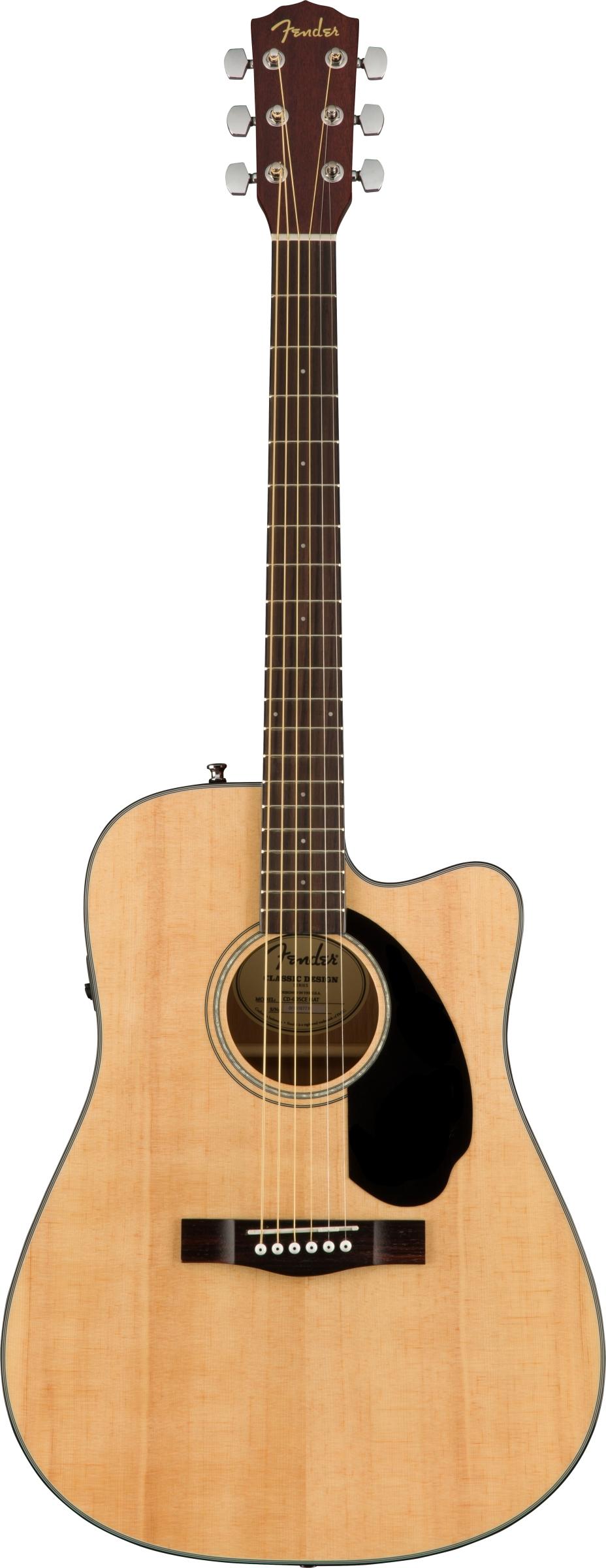 Электроакустическая гитара FENDER CD-60SCE DREAD Nat WN