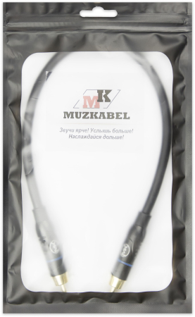 Патч-кабель MUZKABEL RSCMK3P - 0.15 метра, RCA – RCA (Синее кольцо)