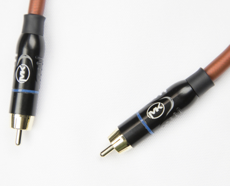 Патч-кабель MUZKABEL RCXMK5BP - 0.15 метра, RCA – RCA (Синее кольцо)