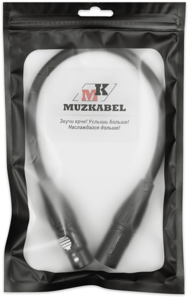 Патч-кабель MUZKABEL MBXMK2P - 0.15 метра, XLR - XLR