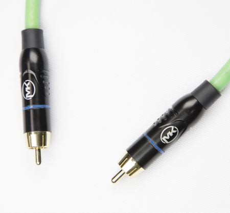 Патч-кабель MUZKABEL SRCIK2P - 0.15 метра, RCA – RCA (Синее кольцо)