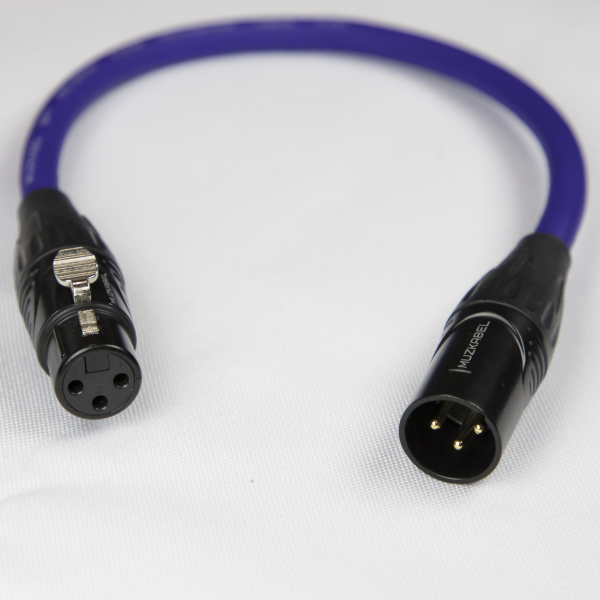 Патч-кабель MUZKABEL XXFMK1VP - 0.1 метра, XLR - XLR