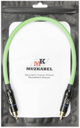 Патч-кабель MUZKABEL SRCIK2P - 0.15 метра, RCA – RCA (Синее кольцо)