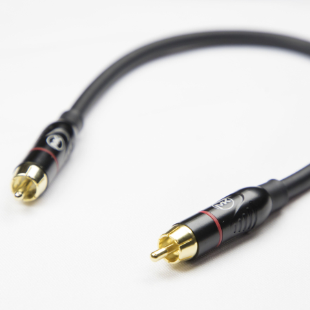 Патч-кабель MUZKABEL RSCMK3P - 0.15 метра, RCA – RCA (Красное кольцо)