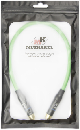 Патч-кабель MUZKABEL SRCIK2P - 0.15 метра, RCA – RCA (Синее кольцо)