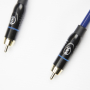 Патч-кабель MUZKABEL RSLIK1P - 0.3 метра, RCA – RCA (Синее кольцо)