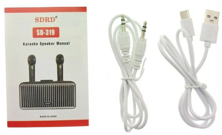 Караоке система с двумя радиомикрофонами  SDRD SD-319 Black